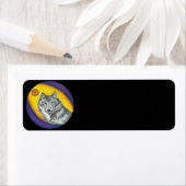 Shaman Healing Wolf (zwart) Etiket (Insitu)