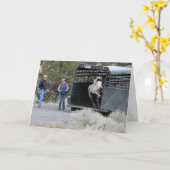 Shaman Jumping to Freedom 5x7 Wenskaart Kaart (Gele Bloem)