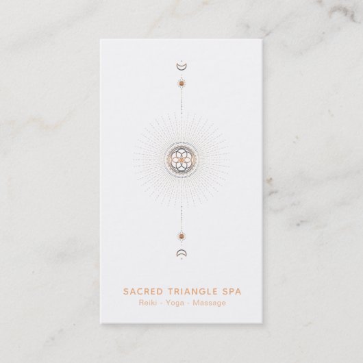 *~* Shaman Mandala Moon Alchemy Sacred Geometry Visitekaartje (Voorkant)