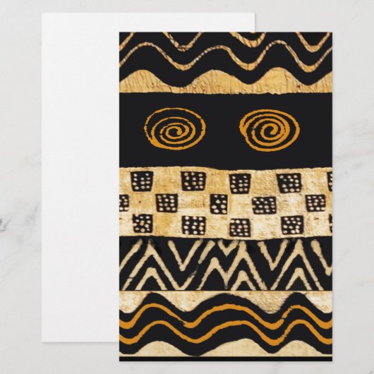 Shaman-ontwerp van Afrikaanse stammen Briefpapier (Voorkant / Achterkant)