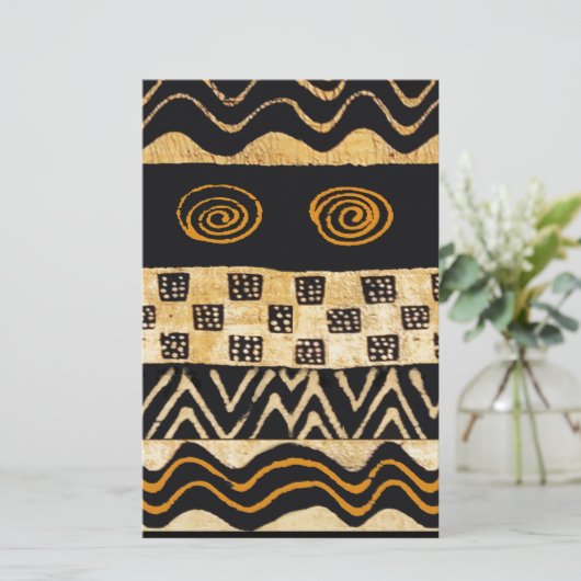 Shaman-ontwerp van Afrikaanse stammen Briefpapier (Staand voorkant)