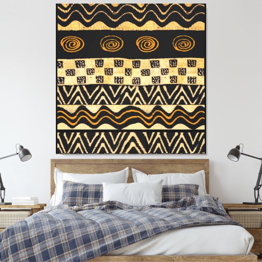 Shaman-ontwerp van Afrikaanse stammen Canvas Afdruk (Insitu (Slaapkamer))