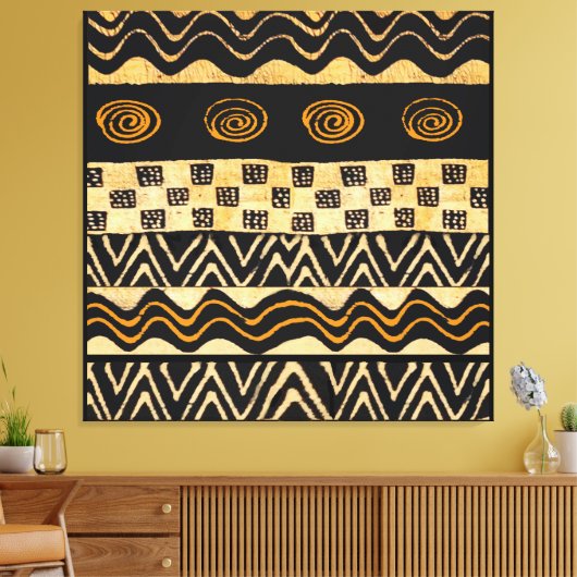 Shaman-ontwerp van Afrikaanse stammen Canvas Afdruk (Insitu (Woonkamer))