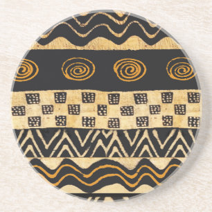 Shaman-ontwerp van Afrikaanse stammen Zandsteen Onderzetter