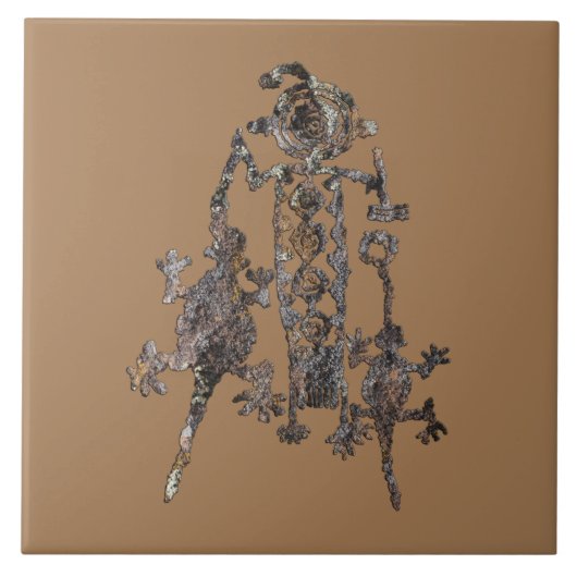 Shaman Petroglyph Coso Range, Californië Tegeltje (Voorkant)