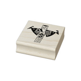 Shaman Petroglyph Design Rubber Stamp Rubberstempel