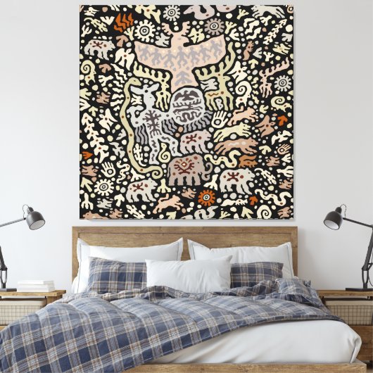 Shaman Peyote Ritual Canvas Afdruk (Insitu (Slaapkamer))