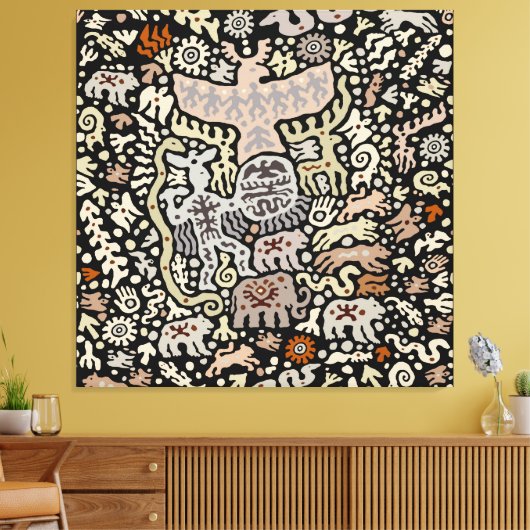 Shaman Peyote Ritual Canvas Afdruk (Insitu (Woonkamer))
