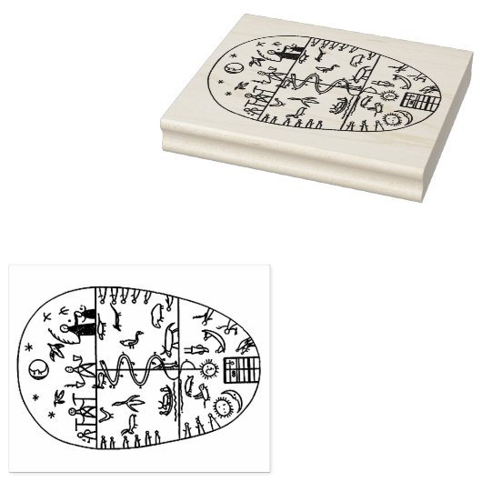 Shaman Peyote Ritual Dream Rubber Stamp Rubberstempel (Gestempeld)