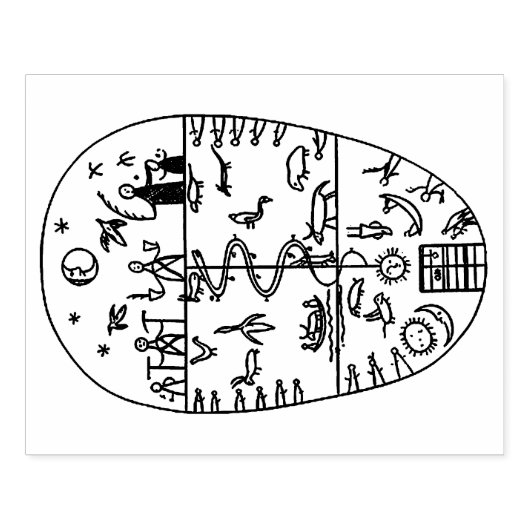 Shaman Peyote Ritual Dream Rubber Stamp Rubberstempel (Afrduk)