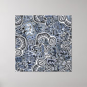 Shaman Peyote Ritual Mola Canvas Afdruk (Voorkant)