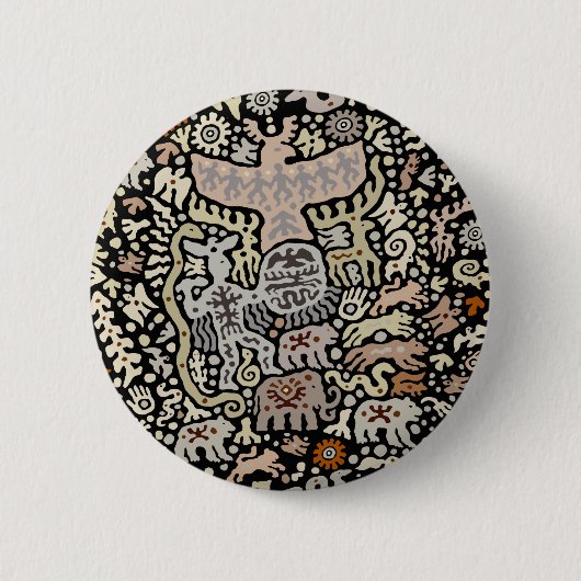 Shaman Peyote Ritual Ronde Button 5,7 Cm (Voorkant)