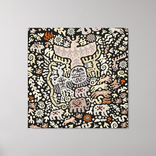 Shaman Peyote-ritueel Canvas Afdruk (Voorkant)