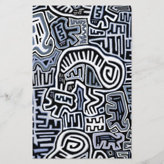 Shaman Peyote Ritueel Mola Briefpapier (Voorkant)