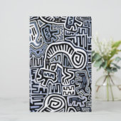 Shaman Peyote Ritueel Mola Briefpapier (Staand voorkant)