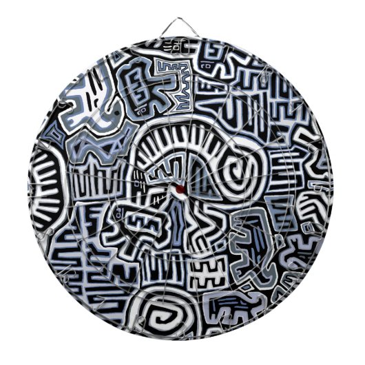 Shaman Peyote Ritueel Mola Dartbord (Voorkant)