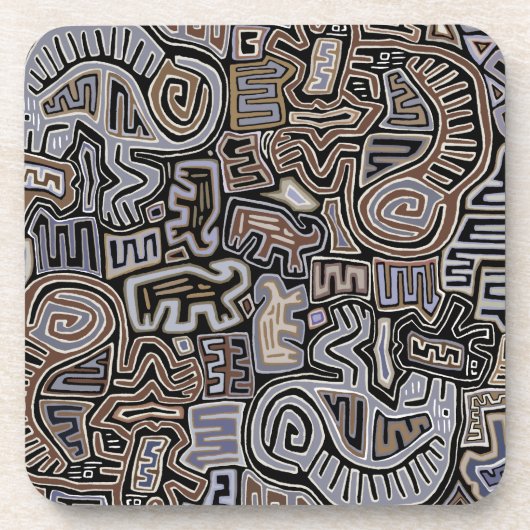 Shaman Peyote Serpent Ritual Spirits Bier Onderzetter (Voorkant)