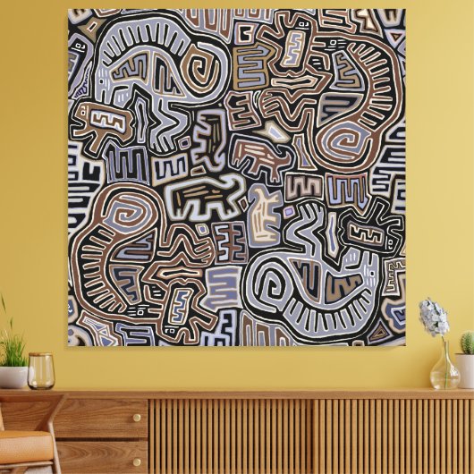 Shaman Peyote Serpent Ritual Spirits Canvas Afdruk (Insitu (Woonkamer))