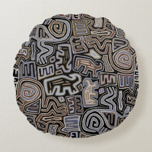 Shaman Peyote Serpent Ritual Spirits Rond Kussen