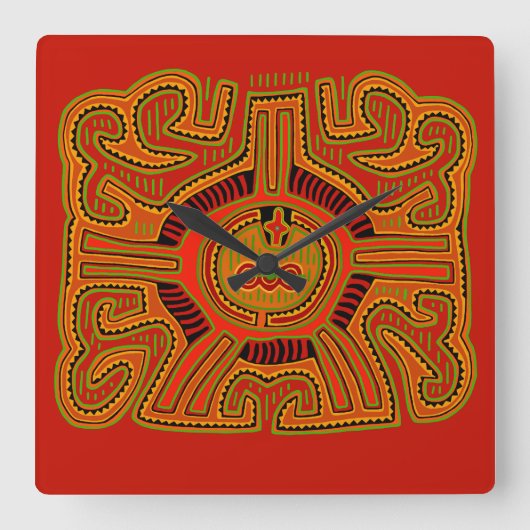 Shaman Peyote Visioen Vierkante Klok (Voorkant)