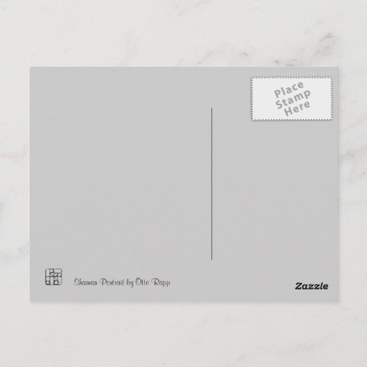 SHAMAN PORTRAIT BRIEFKAART (Achterkant)