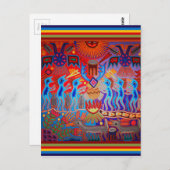 Shaman Ritual Huichol Briefkaart (Voorkant / Achterkant)