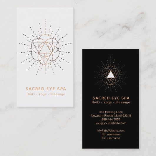 ~ Shaman Sacred Geometry Mystical Alchemy Cosmic Visitekaartje (Voorkant / Achterkant)