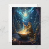 Shaman Sorcerer Wizard Fantasy Art Briefkaart (Voorkant / Achterkant)