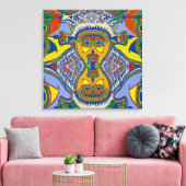 Shaman Tribal Mask Canvas Afdruk (Insitu (Woonkamer))