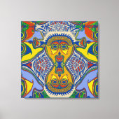 Shaman Tribal Mask Canvas Afdruk (Voorkant)