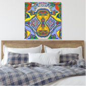 Shaman Tribal Mask Canvas Afdruk (Insitu (Slaapkamer))