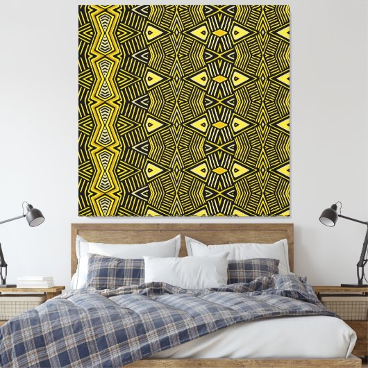 Shaman Tribal Shield Canvas Afdruk (Insitu (Slaapkamer))