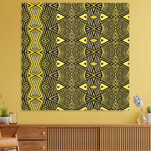 Shaman Tribal Shield Canvas Afdruk (Insitu (Woonkamer))