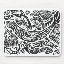 Shaman, Whale & Thunderbird Haida kunst Muismat