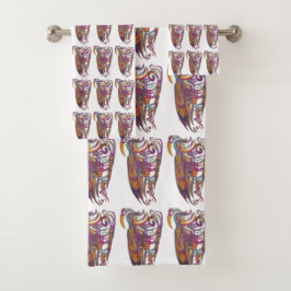 Shamanic BIRD Mask Bad Handdoek