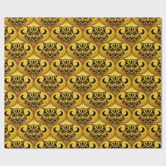 Shamanic Night Owl Mosaic Pattern + jouw idee Cadeaupapier (Vlak)