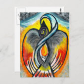 Shamanic Raven Fire Briefkaart (Voorkant / Achterkant)