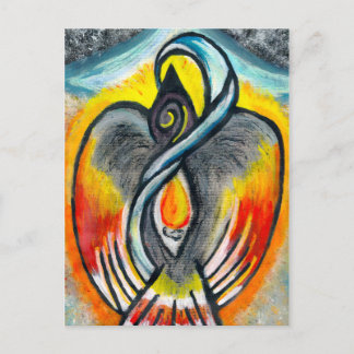 Shamanic Raven Fire Briefkaart
