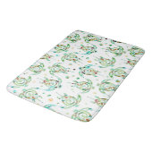 Shamanic Zee Turtle naadloos patroon + uw rug. Badmat (Gekanteld)