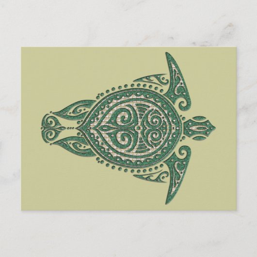Shamanic Zee Turtle Symbol + jouw ideeën Briefkaart (Voorkant)