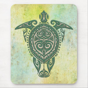Shamanic Zee Turtle Symbol + jouw ideeën Muismat