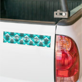Shamanic Zee Turtles Pattern - cyaan Bumpersticker (Op Truck)