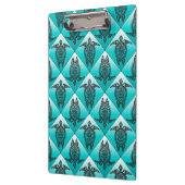 Shamanic Zee Turtles Pattern - cyaan Klembord (Links)