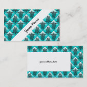 Shamanic Zee Turtles Pattern - cyaan Visitekaartje (Voorkant / Achterkant)