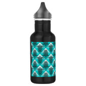 Shamanic Zee Turtles Pattern - cyaan Waterfles (Links)
