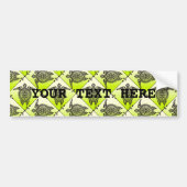 Shamanic Zee Turtles Pattern - green Bumpersticker (Voorkant)