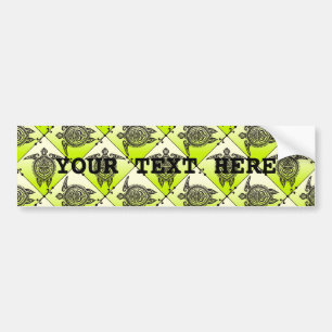 Shamanic Zee Turtles Pattern - green Bumpersticker