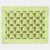 Shamanic Zee Turtles Pattern - green Fleece Deken (Voorkant (Horizontaal))
