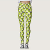 Shamanic Zee Turtles Pattern - green Leggings (Voorkant)