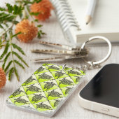 Shamanic Zee Turtles Pattern - green Sleutelhanger (Voorkant Rechts)